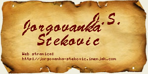 Jorgovanka Steković vizit kartica